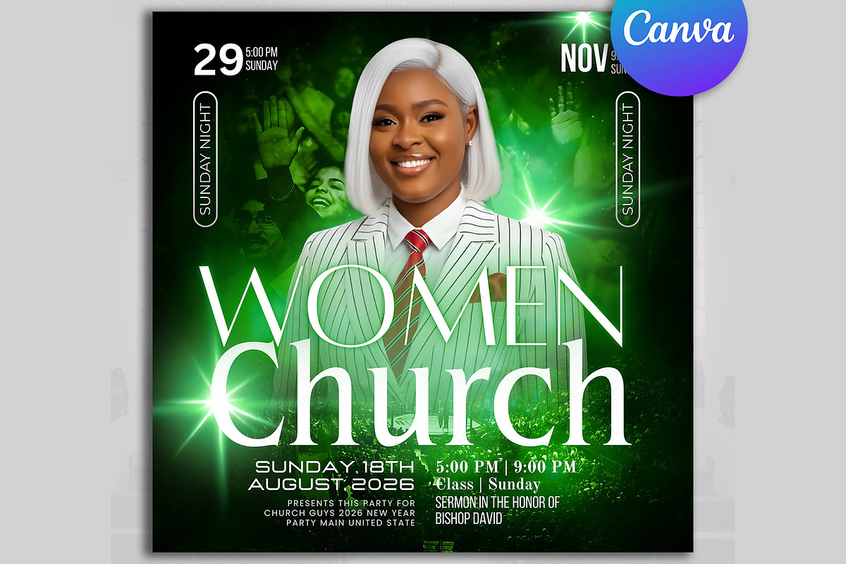 Church Women Canva Flyer, a Flyer Template by Design Up (Photo 2 of 2)