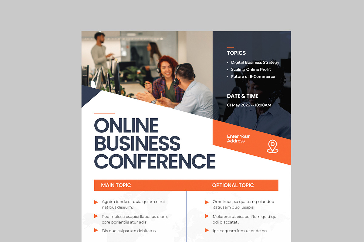 Online Business Conference Flyer, a Flyer Template by MightyDesign (Photo 4 of 8)