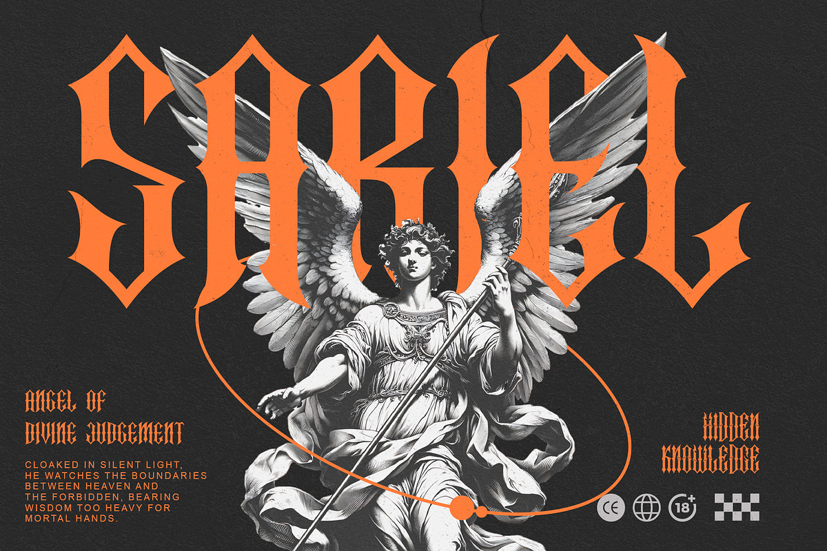 Crucifer – Dark Gothic Blackletter F, a Blackletter Font by Letterara (Photo 3 of 15)