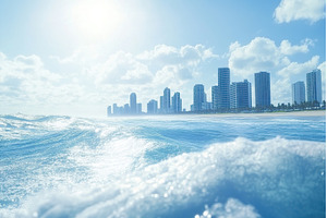 Ocean Waves Rolling Toward a, a Nature Photo by Lermont51