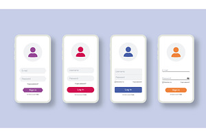 Log in form page template, a Technology Illustration by Vector Creator