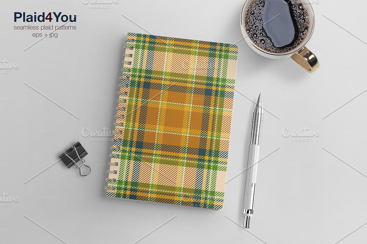 #89 Plaid Pattern in Nature Green, a Pattern Graphic by Plaid4You (Photo 4 of 9)