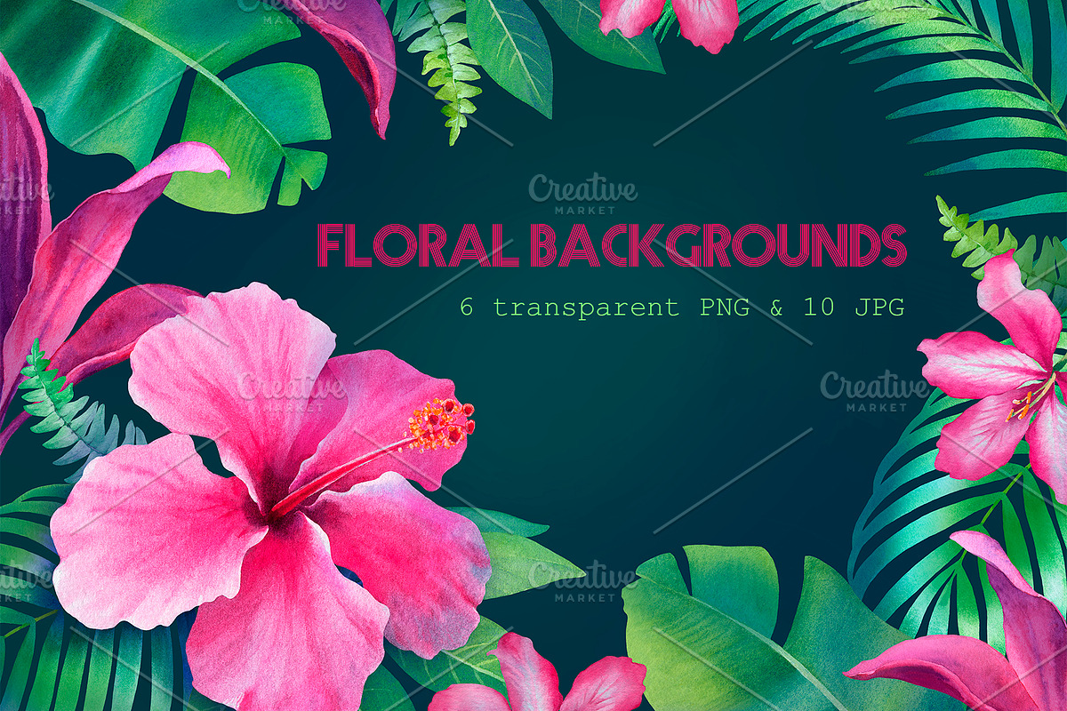 Tropical flora, a Texture Illustration by Sundra (Photo 11 of 15)