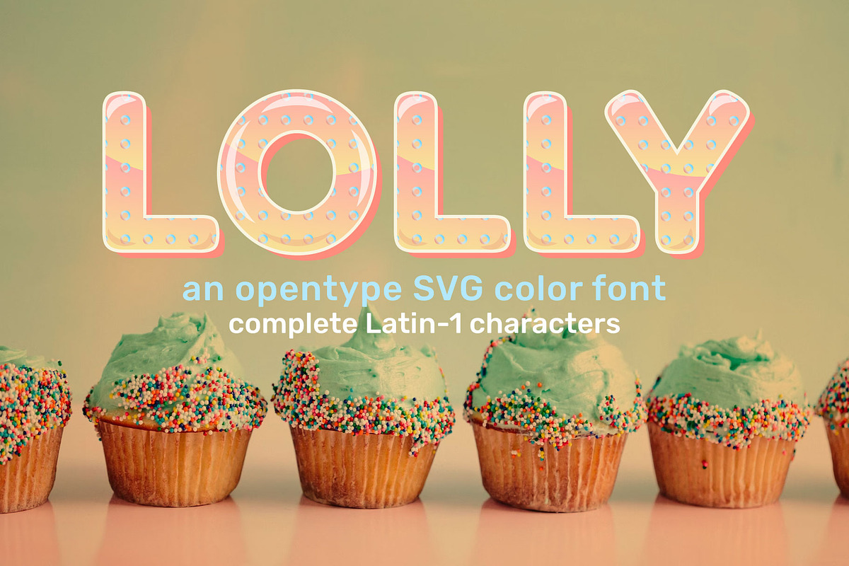 Lolly color cute cartoon font, a Sans Serif Font by Zimages (Photo 1 of 8)