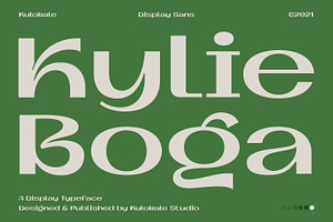 Kylie Boga Display Sans Font