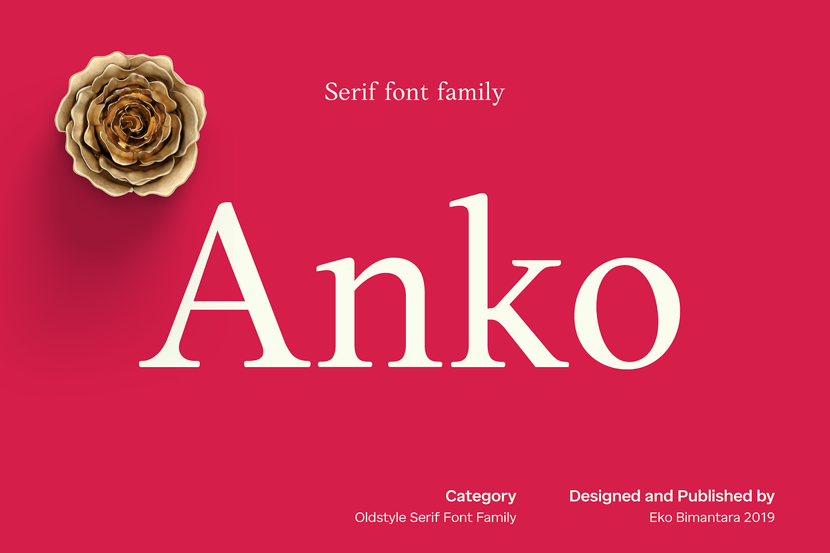 Anko; 8 Serif Fonts, a Serif Font by Eko Bimantara (Photo 1 of 12)