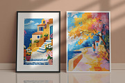 Sunny Coastal Village Art Collection, a Decorative Illustration by Housui Patterns (Thumbnail 5 of 9)
