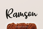 Ramson, a Script Font by Larin Type Co. (Thumbnail 1 of 7)