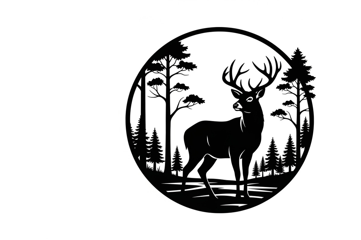 Beautiful deer forest circle art, an Illustration by Amazin_art (Photo 9 of 32)