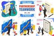 Partnership and Business Teamwork, a Finance Illustration by TAlex (Thumbnail 1 of 6)