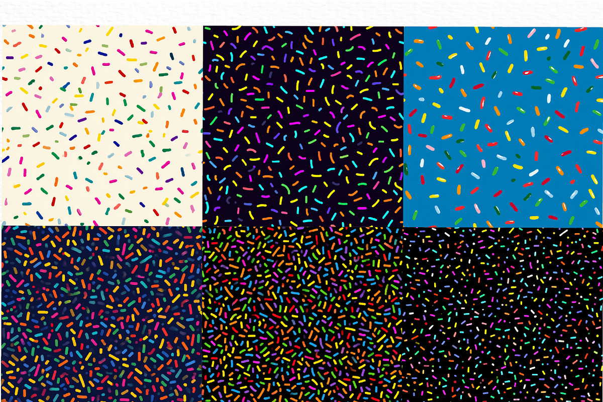 Rainbow Sprinkles Seamless Pattern, an Illustration by Craft Nest (Photo 4 of 6)