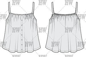 Summer Tank Top Fashion Flat