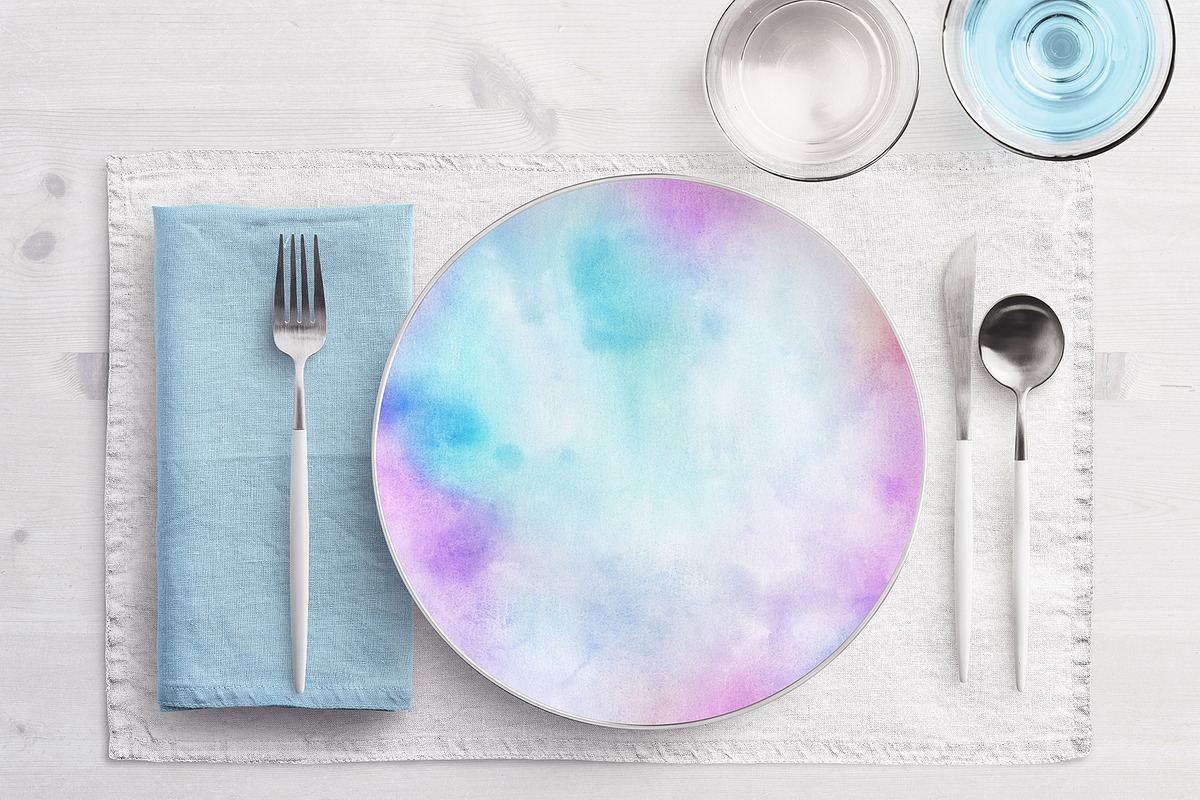 6 Huge Pastel Rainbow Watercolors, a Texture Graphic by AdenaJ (Photo 14 of 17)