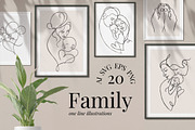 Family one line illustrations, a Person Illustration by Elena_Sedova (Thumbnail 1 of 7)