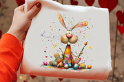 Whimsical Easter Bunny Clipart, an Illustration by OK Design (Thumbnail 5 of 6)