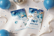Astronaut Galaxy Baby Shower Invite, a Templates & Theme by Digital_Mind (Thumbnail 2 of 4)