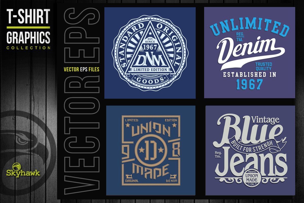 Vectors denim  t-shirt graphics, an Education Illustration by Skyhawk