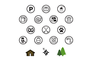 Campground Map Vector Icon Set, an Icon by The Roving Designer (Thumbnail 2 of 4)