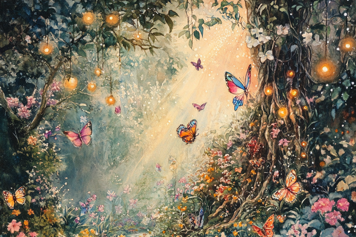 Enchanting Fairy Garden Scene, a Background Graphic by Printable Treasure (Photo 5 of 9)