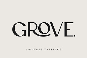 Grove - Modern Ligature Sans Serif, a Sans Serif Font by AndrewPixelType