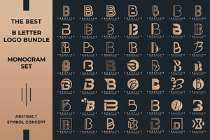Letter B Logo Bundle Monogram Set