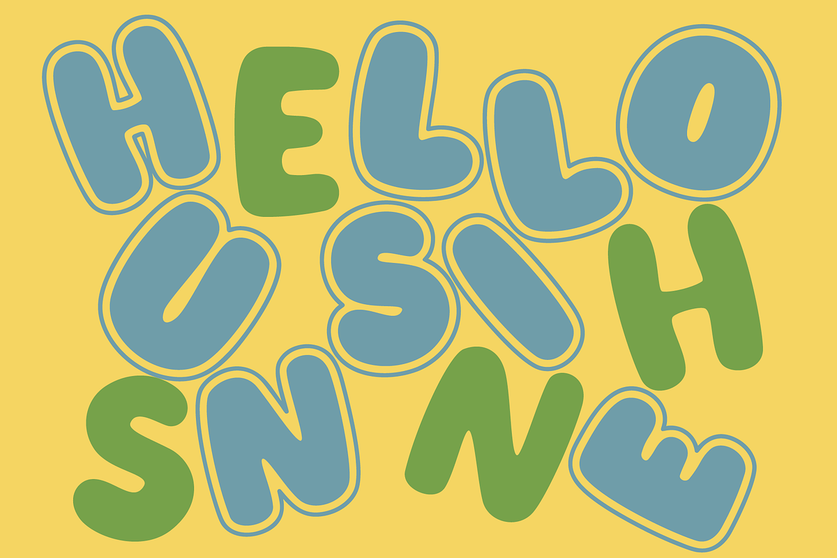 Popyni – Bubbly Summer Display Font, a Sans Serif Font by Huge Dream Studio (Photo 2 of 10)