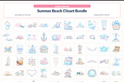 Summer beach clipart, a Seasonal Illustration by HeavensStar (Thumbnail 10 of 10)