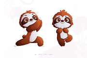 4 Sloths Doing Yoga, an Animal Illustration by JAVVANI (Thumbnail 3 of 3)