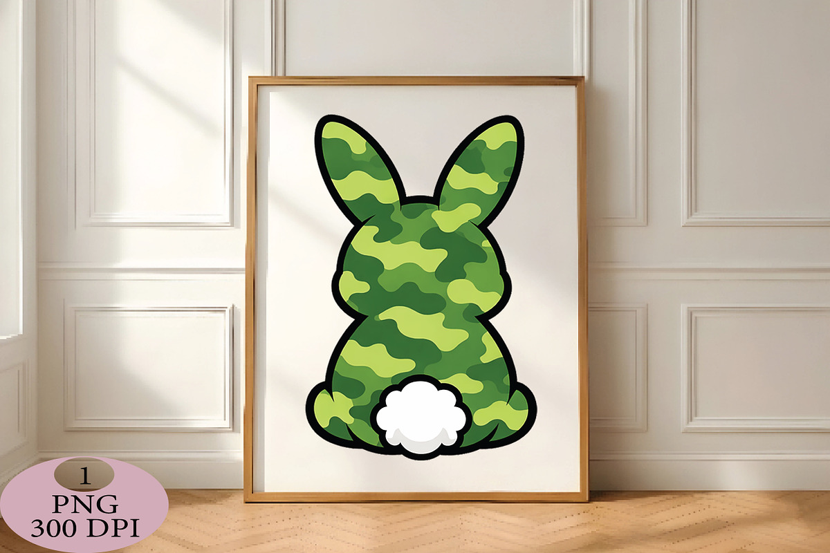 Camouflage Easter Bunny PNG, an Illustration by Daily.Designs (Photo 4 of 5)