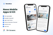 News Blue UI Kit, a Templates & Theme by Kawalan Studio (Thumbnail 1 of 6)