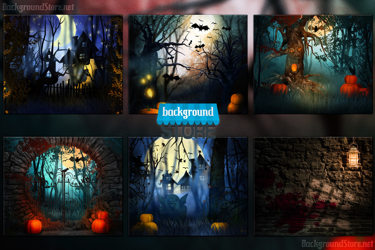 Halloween Backgrounds Bundle preview 2