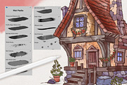 CUTE ILLUSTRATION PROCREATE BRUSHES, a Brush Add-On by AlexandraArt (Thumbnail 3 of 12)