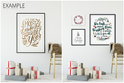 Christmas Frame Mockup Bundle, a Print Template by Yuri-U (Thumbnail 11 of 19)