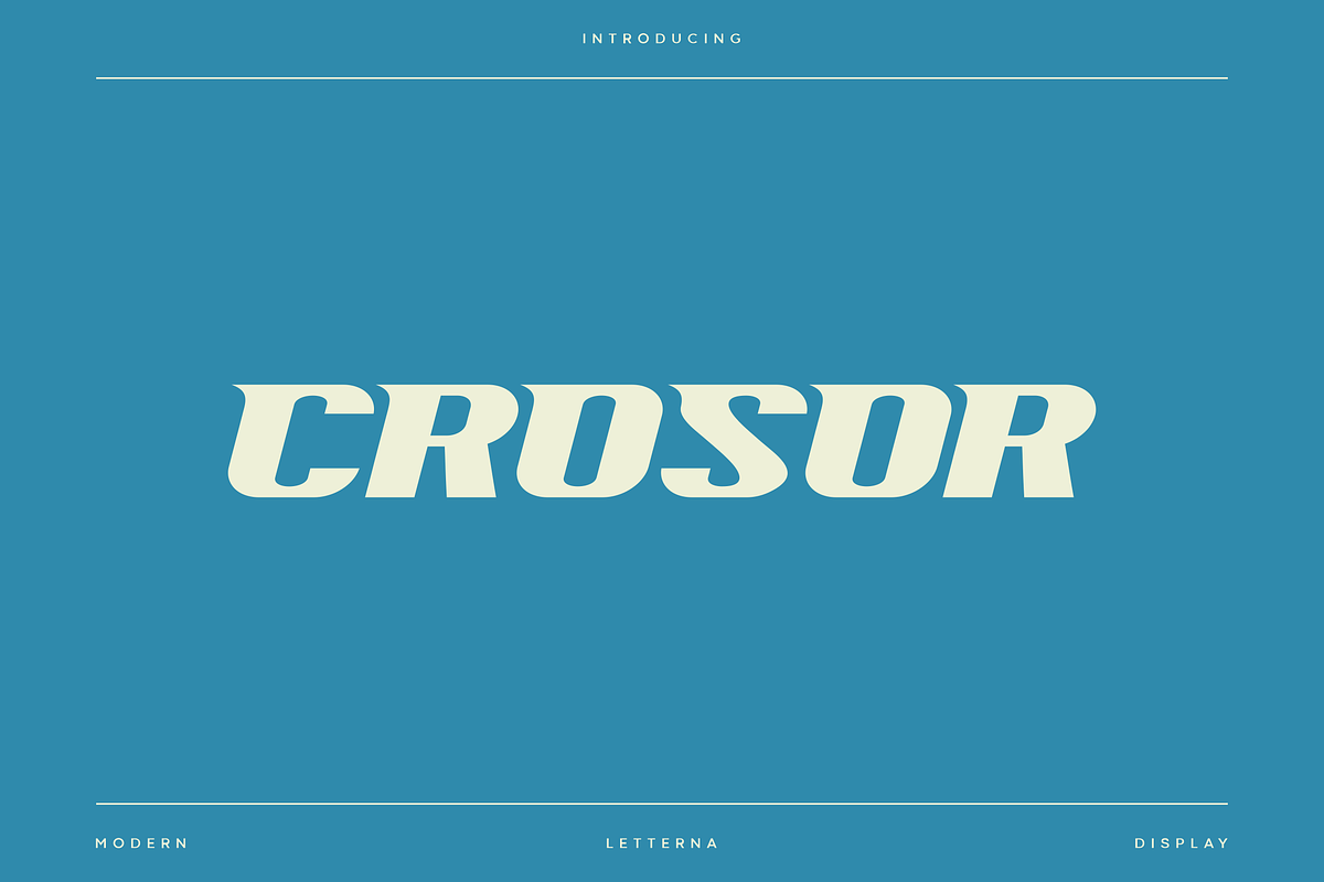Crosor - Modern Sport Typeface, a Font by Letterna (Photo 1 of 4)