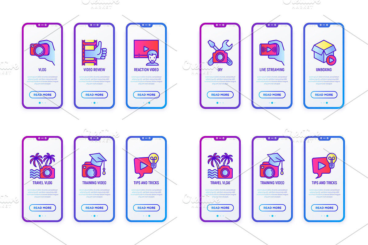 Video Blogging | 16 Thin Line Icons, an Outline Icon by Alex Blogoodf (Photo 9 of 11)