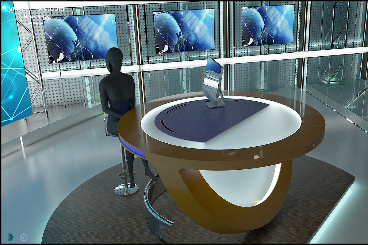 TV Studio Collection Vol 6 - 2 PCS, an Architecture 3D Model by akerStudio (Photo 87 of 98)