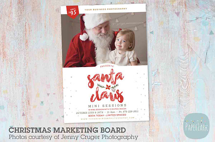 IC042 Santa Claus Marketing Board, a Flyer Template by Paper Lark