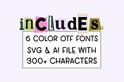 RANSOM CUTOUTS Font and SVG Letters, a Sans Serif Font by Blush Font Co. (Thumbnail 6 of 7)