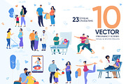 Pregnancy Vector Scenes, a Healthcare Illustration by Tera Vector (Thumbnail 1 of 2)