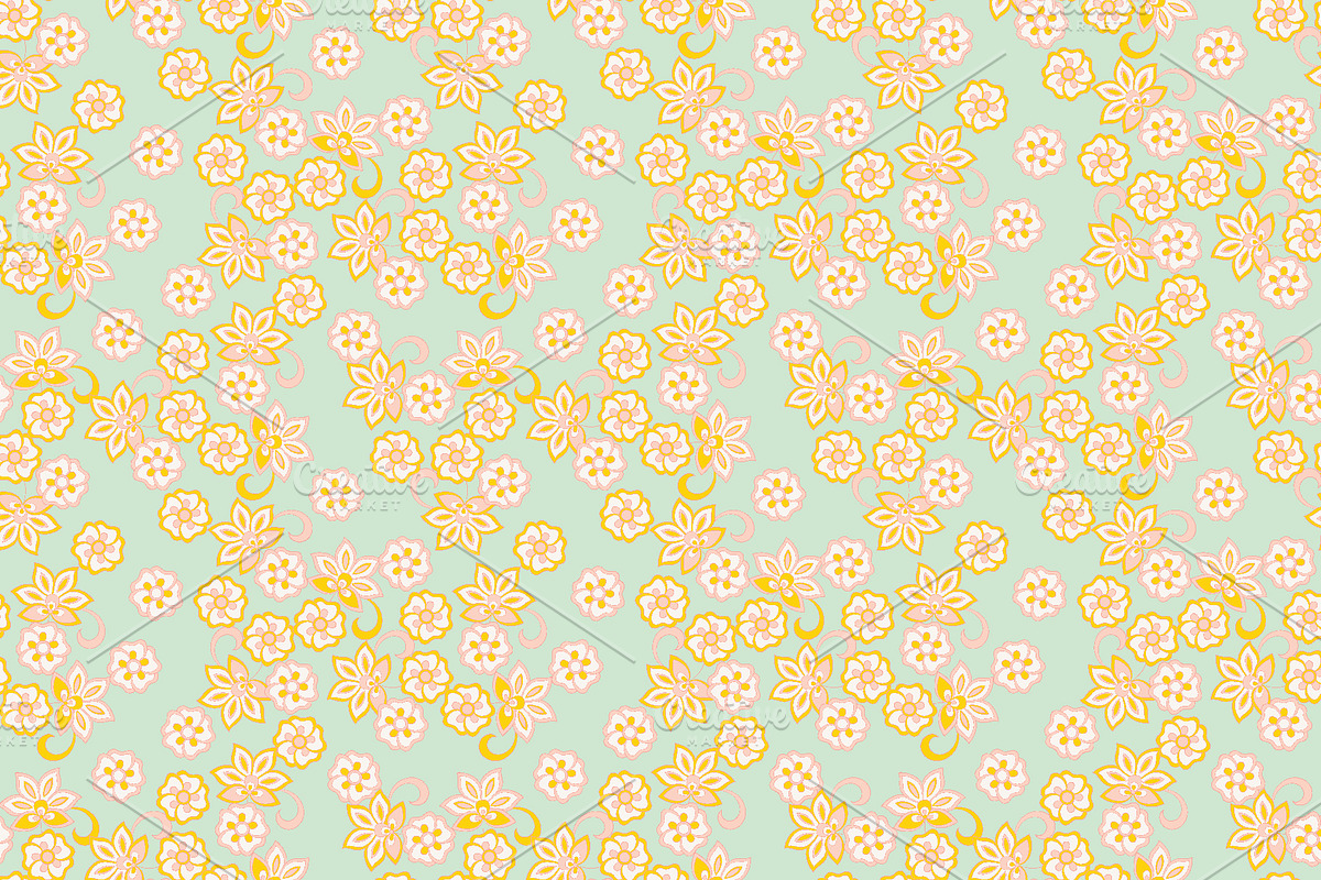 4 Cute summer fabric floral patterns, a Pattern Graphic by antalogiya (Photo 5 of 5)