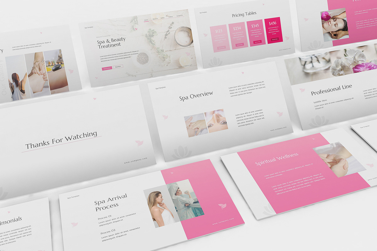 Luxury Spa Powerpoint Template, a Presentation Template by Formatika Studio