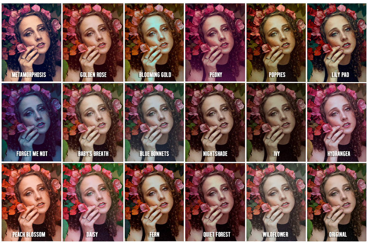 17 Flora Photoshop Actions, an Action Add-On by Light Hero Studios (Photo 2 of 5)