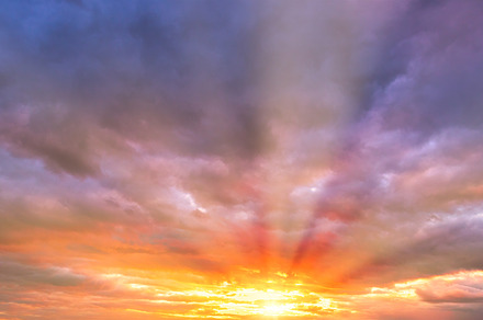 Dramatic cloudy sky at sunset., a Nature Photo by Eugene_Photo