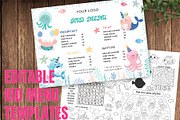 Cute Kid Menu With Sea Animals, a Marketing Template by AIW SOLUTIONS (Thumbnail 2 of 3)