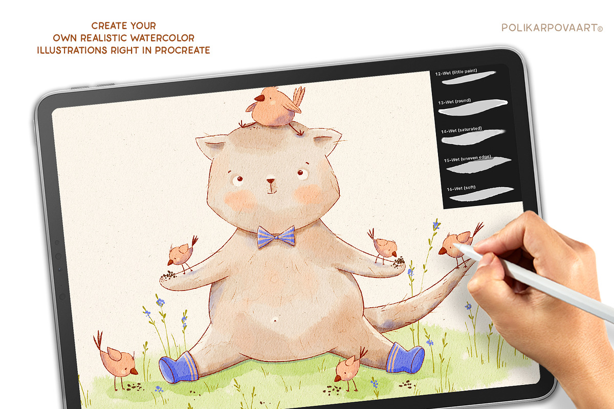 Art Watercolor - Brushes & Canvases, a Brush Add-On by polikarpovaart (Photo 3 of 16)