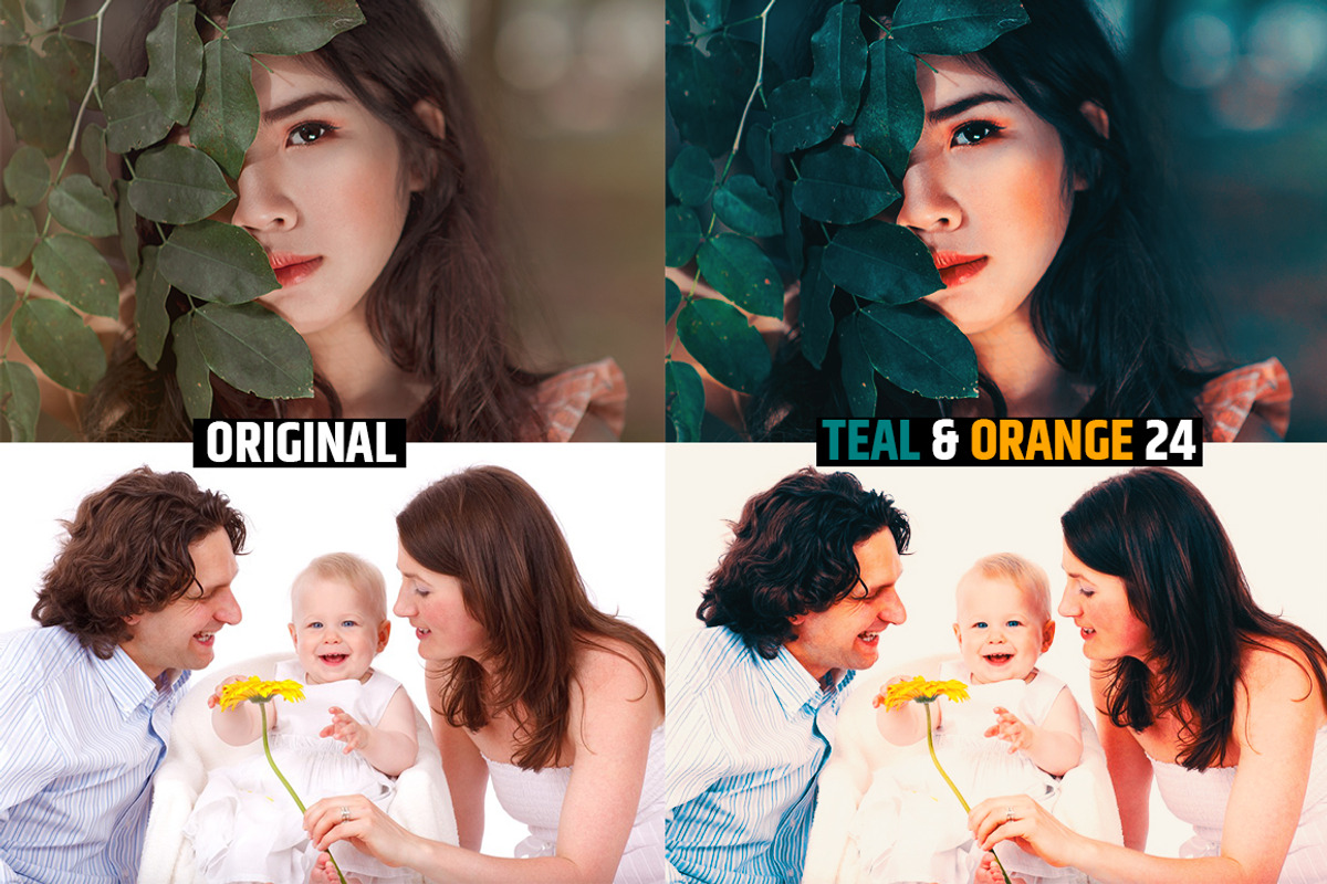 Orange & Teal 30 Cinematic FILM LUTS, a Plug-in Add-On by WeLovePresets (Photo 26 of 61)