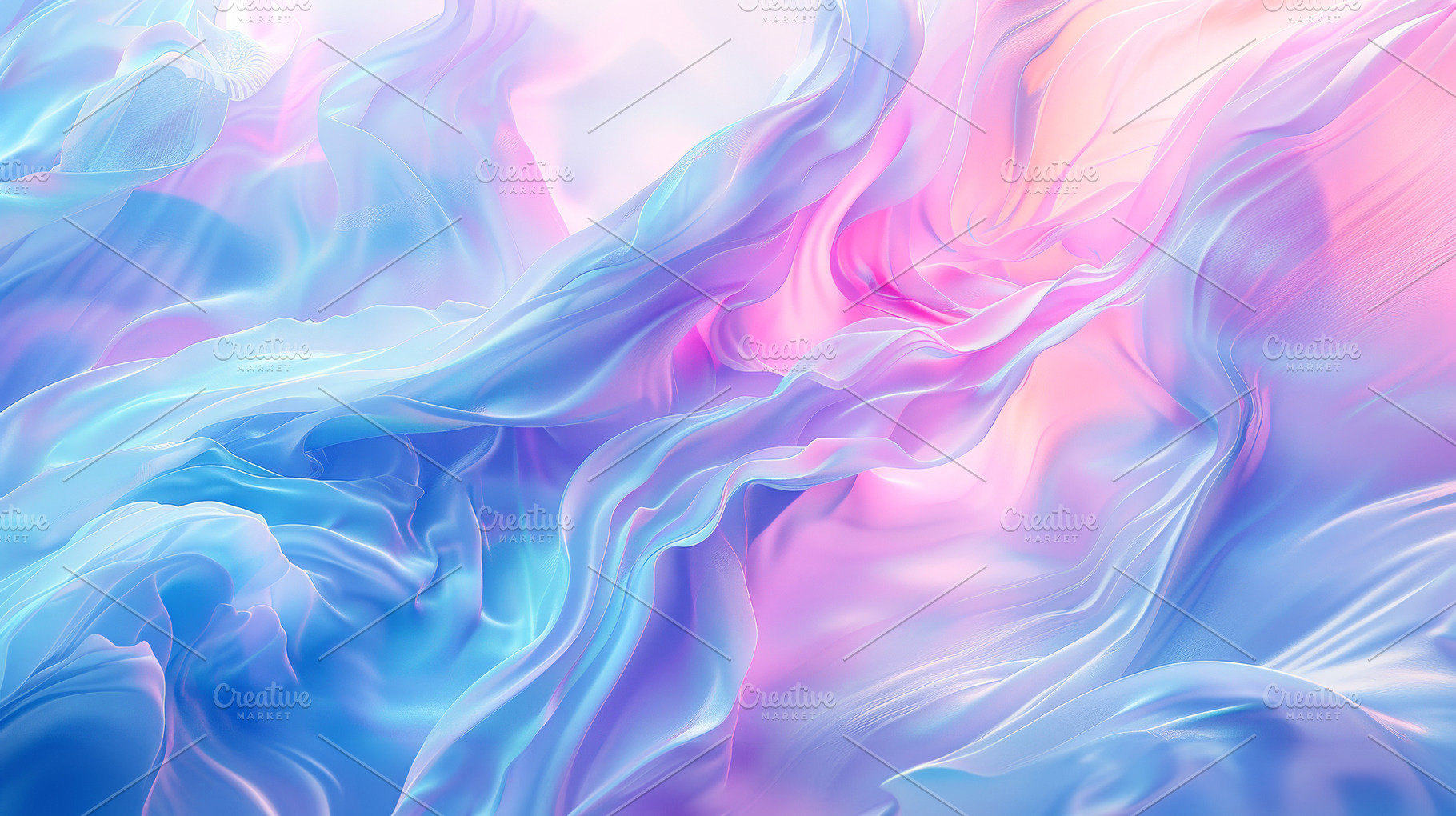 Surreal Silk Waves in Pastel Tones, an Abstract Photo by Ocean Digital Art