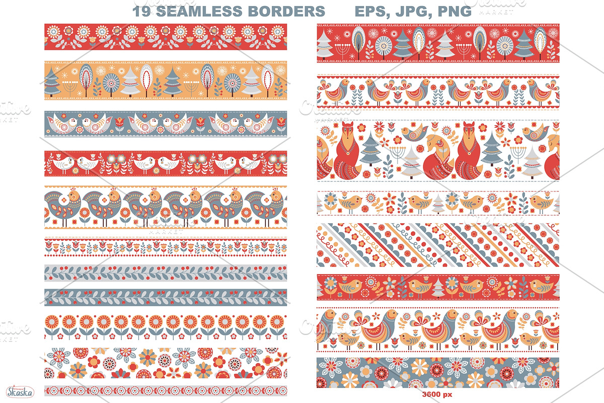 Scandinavian Borders, a Pattern Graphic by Irina Skaska (Photo 2 of 8)