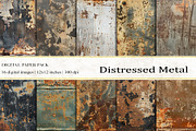 Distressed Metal Digital Papers, a Background Graphic by BonaDesigns (Thumbnail 1 of 5)