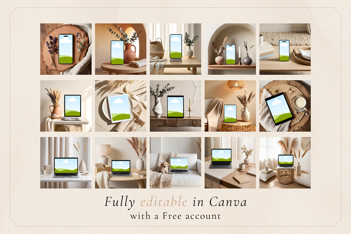 iPhone, iPad, Laptop Canva Mockups, a Mac Mockup by Matisse Studio (Photo 10 of 10)